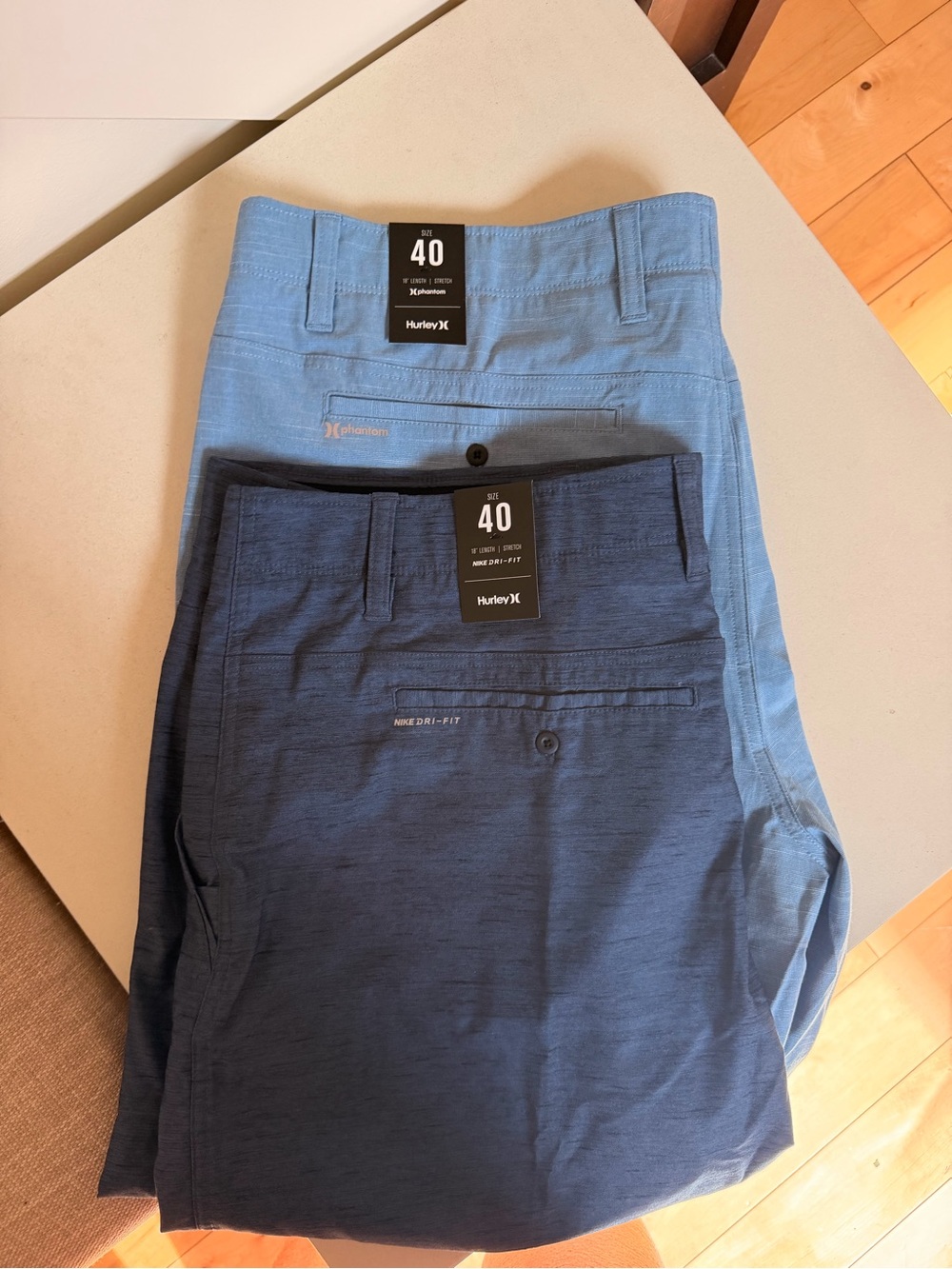 Hurley Men's Shorts Duo - Light Blue & Navy